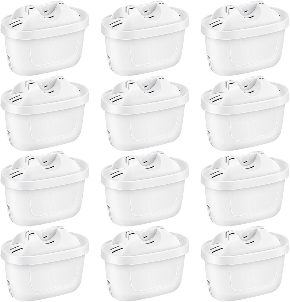 Sunnila 12 Pack Water Filter Cartridges for Brita Maxtra+ Style Elemaris XL
