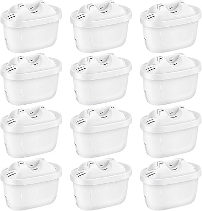 Sunnila 12 Pack Water Filter Cartridges for Brita Maxtra+ Style Elemaris XL