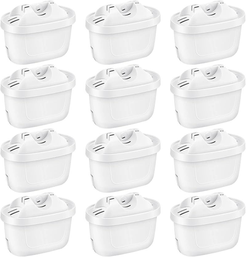 Sunnila 12 Pack Water Filter Cartridges for Brita Maxtra+ Style Elemaris XL