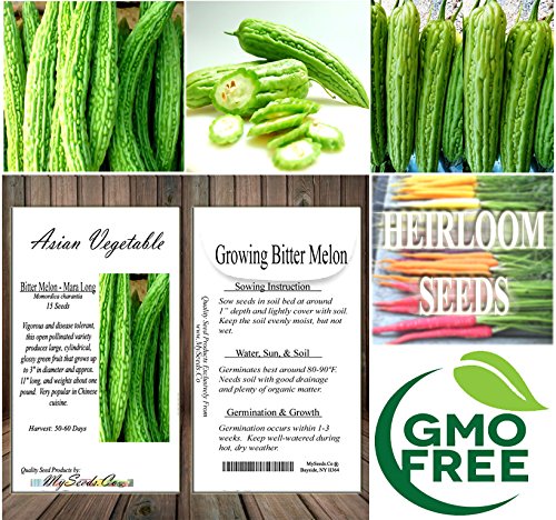 8 x Asian Vegetable Seeds Combo - Bitter Melon, Calabash, Kai LAN, Choy Sum, Luffa, Michihili, Tat SOI, Winter Melon - by MySeeds.Co