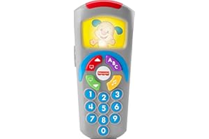 Fisher-Price Baby Learning Toy Laugh & Learn Puppy’s Remote Pretend TV Control with Music & Lights for Infants Ages 6+ Months​