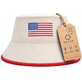 Halsa Sauna Hat, Natural Wool Sauna Cap for Men and Women, American Flag, Eco-Friendly Insulating Headgear for Spa, Steam Room, Banya, Bathhouse - Comfortable, Handmade - USA - One Size Fits All
