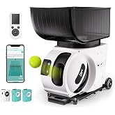 PONGBOT Tennis Ball Machine, APP and Remote Control, Custom Drills, 150 Ball Capacity, Max 80mph,8+ Hours of Endurance, Dual Motor for Topspin and Backspin, PACE S PRO