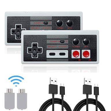 Wireless NES Mini Classic wiederaufladbarer Controller, NES Wireless Gamepad für Nintendo Mini NES Classic Edition, Wireless 