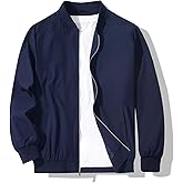 XiaoYouYu Men's Bomber Jacket Fashion Stylish Lightweight Windbreaker Spring Fall Casual Jackets for Men