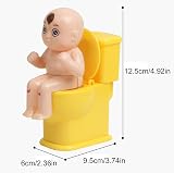 Fowybe Wee Pee Boy Water Squirting Toy Closestool Prank Novelty Gift for Kids view 4