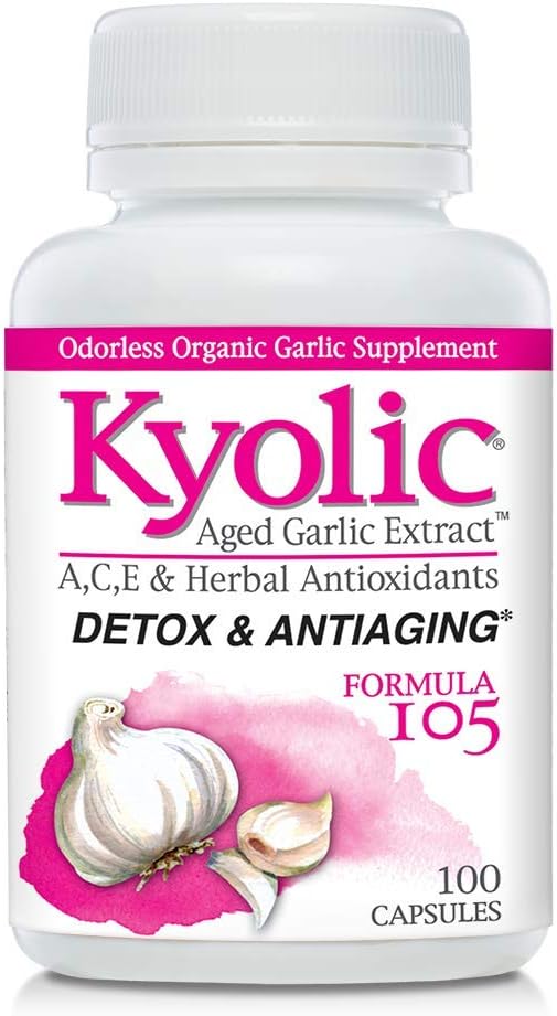 Kyolic Formula 105 Aged Garlic Extract Detox and Anti-Aging (100-Capsules): Health & Personal Care