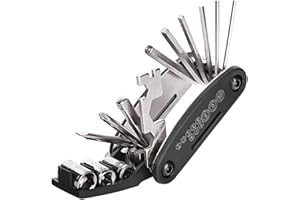 Bike Multi Tool 16 in 1 Multi-Function Steel Cycling Mechanic Repair Kit Set, Portable Bicycle Maintenance Tool for Mountain 