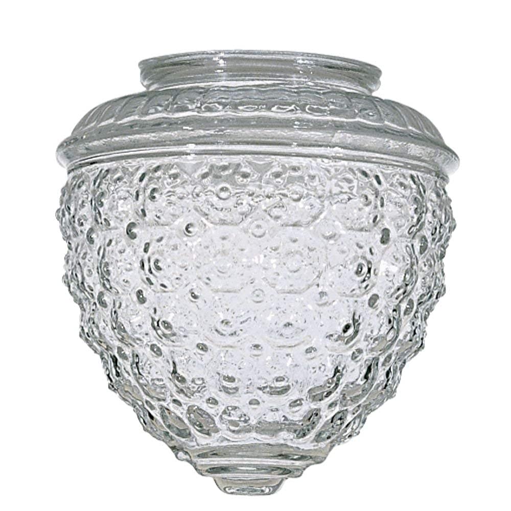 Photo 1 of KOR K21846 6-inch Clear Pineapple Style Glass Shade - 3-1/4-Inch Fitter Opening Lip - Lighting Fixture and Lamp Replacement