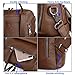 UTO Women Backpack Purse 3 ways PU Washed Leather Ladies Rucksack Shoulder Bag Brown