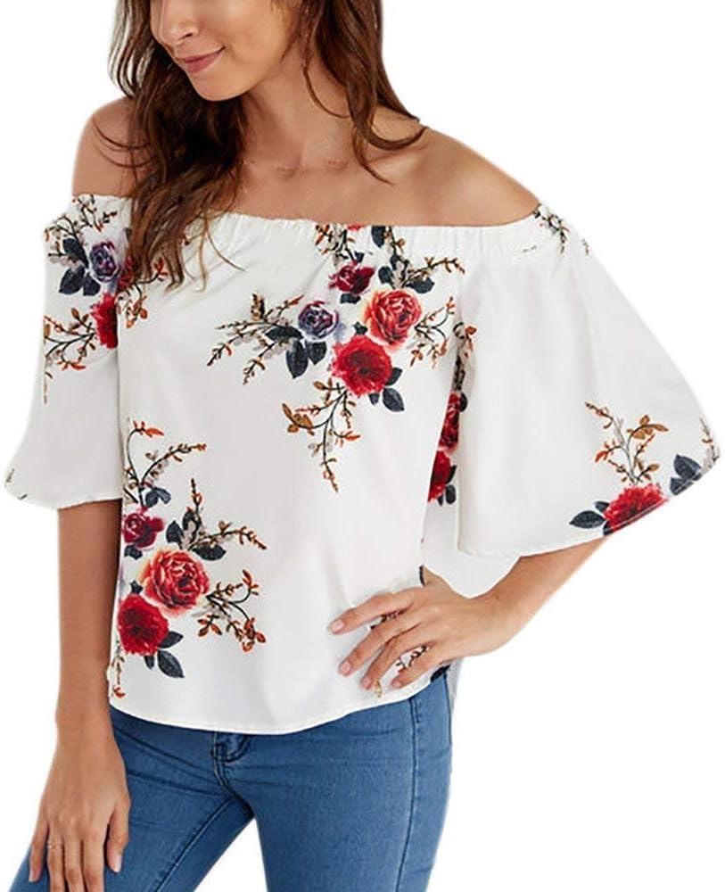 camisa floreada mujer