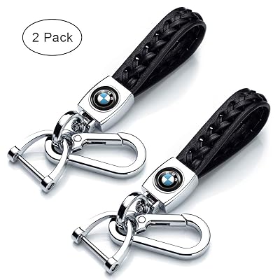 BMW Keychain | Premium Quality Keyring | Unique Key Holder  Genuine Leather Car Logo Keychain Suit for BMW display picture 1