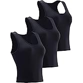 NELEUS Women's Running Crop Tank Tops Dry Fit Workout Athletic Crop Shirts Pack of 3