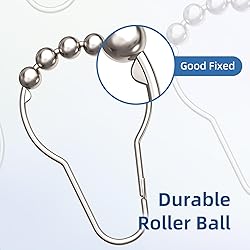 Titanker Shower Curtain Hooks Rings, Rust-Resistant