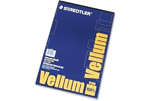 Staedtler Mars Translucent Vellum Art and Drafting Paper, 16 lb Bristol Weight, 11 x 17, Translucent, 50/Pad
