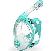Full Face Snorkel Mask- Snorkeling Gear for Adults with Safe Dry Top Breathing System, Latest Foldable Panoramic View Snorkeling Mask for Men and Women, Anti Fog Anti Leak