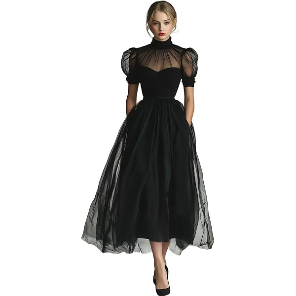 Amazon.com: High Low Tulle Prom Dress for Women Elegant Off The Shoulder  Flowy A-Line Mini Dress Cocktail Party Evening Gown (Black, S) : Clothing,  Shoes & Jewelry