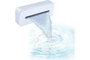 HOMEDEC Luxury Waterfall Bathtub Spout with Up/Down, 5.12inch Chrome High Flow Thread-on Tub Filler Spout, Can be Used as Wall Mount Shower Head Bathroom Fixture Without Diverter