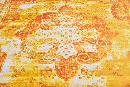 Unique Loom 3141498 Area Rug, 8" x 8", Orange