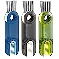 3 Pcs 3 in 1 Cleaning Brush,3 in 1 Bottle Cup Lid Detail Brush,Multi-Functional Cup Lid Crevice Cleaning Tools,Clean Brushes 