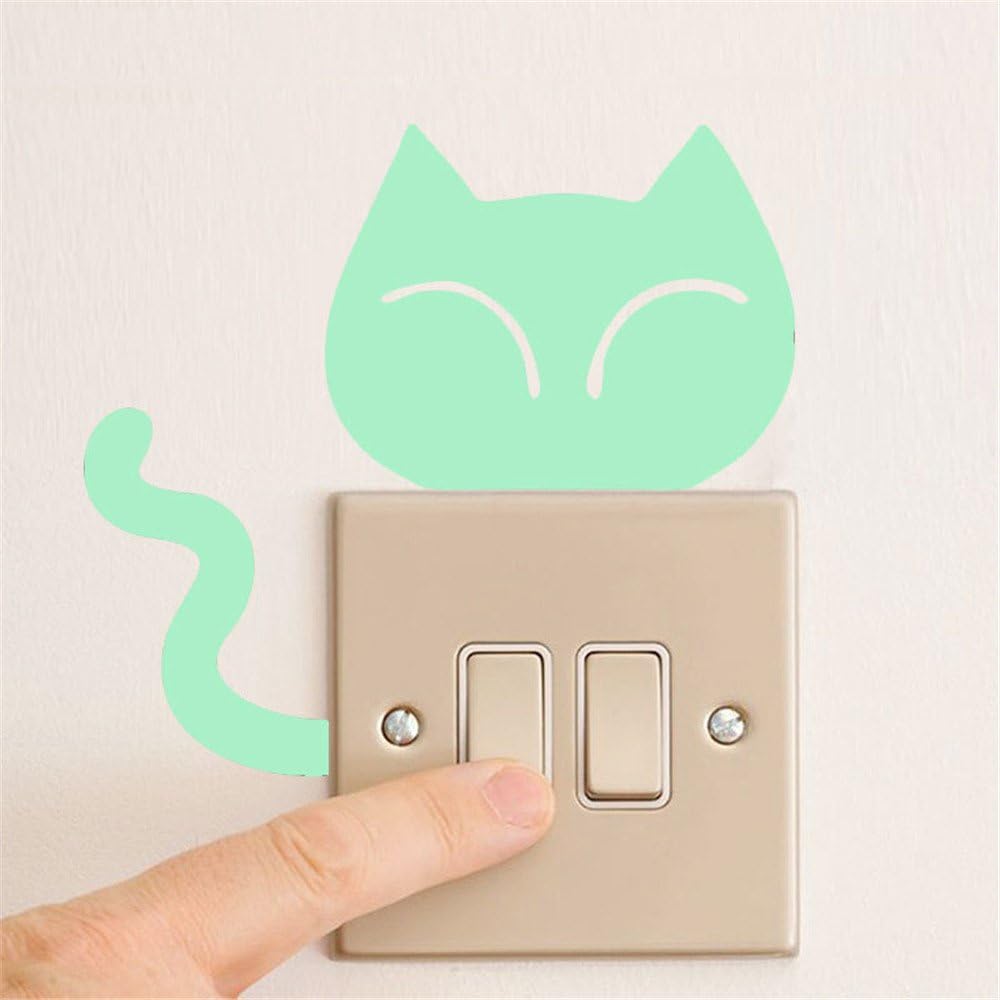 Lumineux Pandas Chat Chambre Autocollants Dinterrupteur Porte Sticker Interrupteur Prise Cute Creative Chaton Lumineux Noctilucent Glow Interrupteur Mural Autocollant Lumiere Bleu Vert Winjin La Chambre De Bebe Accessoires Et Decorations Centroarco Com