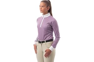 Equinavia Ingrid Women's Equestrian Show Shirt - Long Sleeved Performance Shirt with Cooling Mesh Panels
