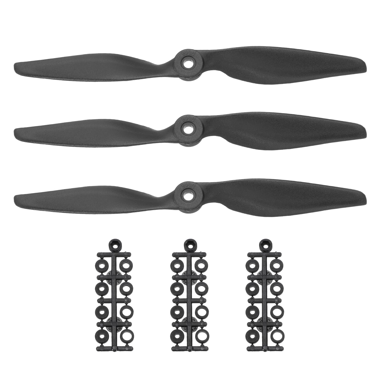 sourcing map 2 Pcs 9x6 Inch Propeller RC Propellers 2-Vane Blades Props with Washer for RC Airplane Aircraft Prop Controlled Airplanes Lightweight Drones, Black