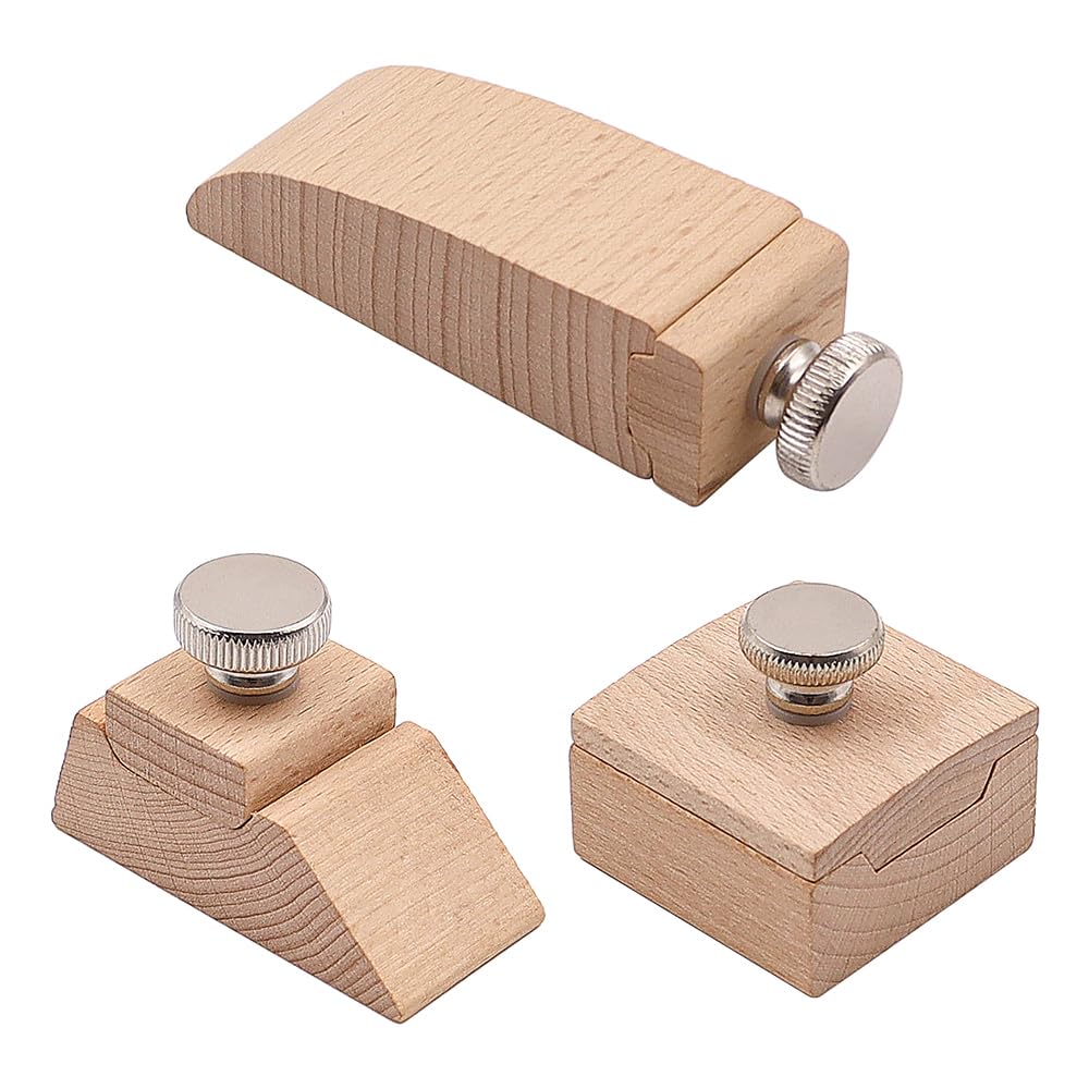 Tiardey 3 Pcs Leather Sandpaper Handmade Bevel Small Natural Square Hand or Polishing Tool Craft Holder for Sanding Sanders
