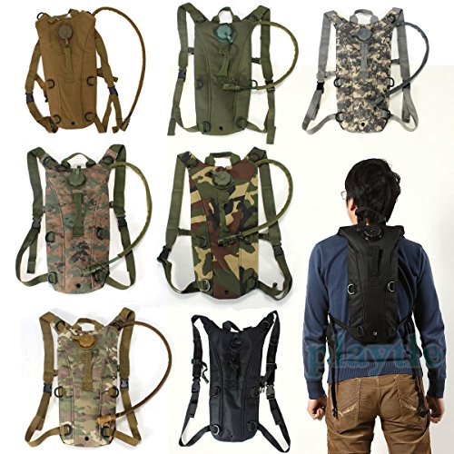 CAMTOA 3L Water Bag Hydration Pack Bladder Hydration System Water Bag Backpack For Climbing Hiking Survival Event (Bladder Included)