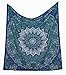 Jaipur Handloom Queen Tie Dye Bohemian Tapestry Elephant Star Mandala Tapestry Blue Tie Dye Star Design Indian Bedspread Twin Tapestry Hippie Wall Decor Mandala Bohemian Tapestry Psychedelic Tapestry