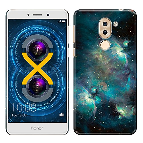 Huawei Honor 6X/ Mate 9 Lite 5.5 Case, Fincibo (TM) Back Cover Hard Plastic Protector, Blue Sky Galaxy Nebula