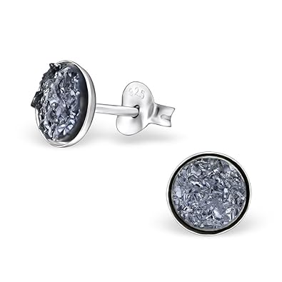 Laimons Damen-Ohrstecker Sterling Silber 925 - Platte Design Mit Zirkonia