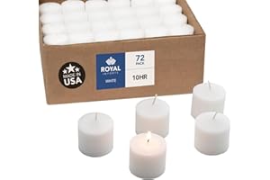 Royal Imports Votive Candle, Unscented White Wax, Box of 72, for Wedding, Birthday, Party, Spa, Holiday & Home Decoration (10 Hour Burn Time)