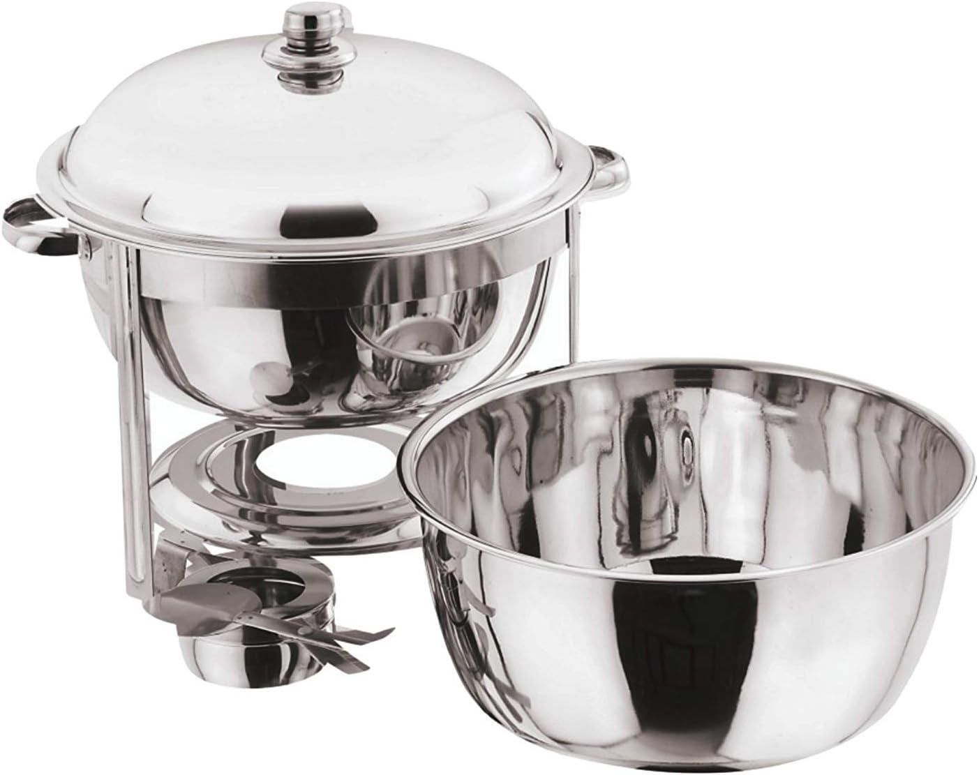 NEW STAINLESS STEEL ROUND CHAFING DISH 8.5 LITRE BNIB SOLID STAINLESS