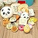 BUDI 20 Pcs Kawaii Squishies Slow Rising Jumbo/Medium/Mini Random Cake Bread Panda Bun with Phone Straps Kids Pretend Play Squishy Charms