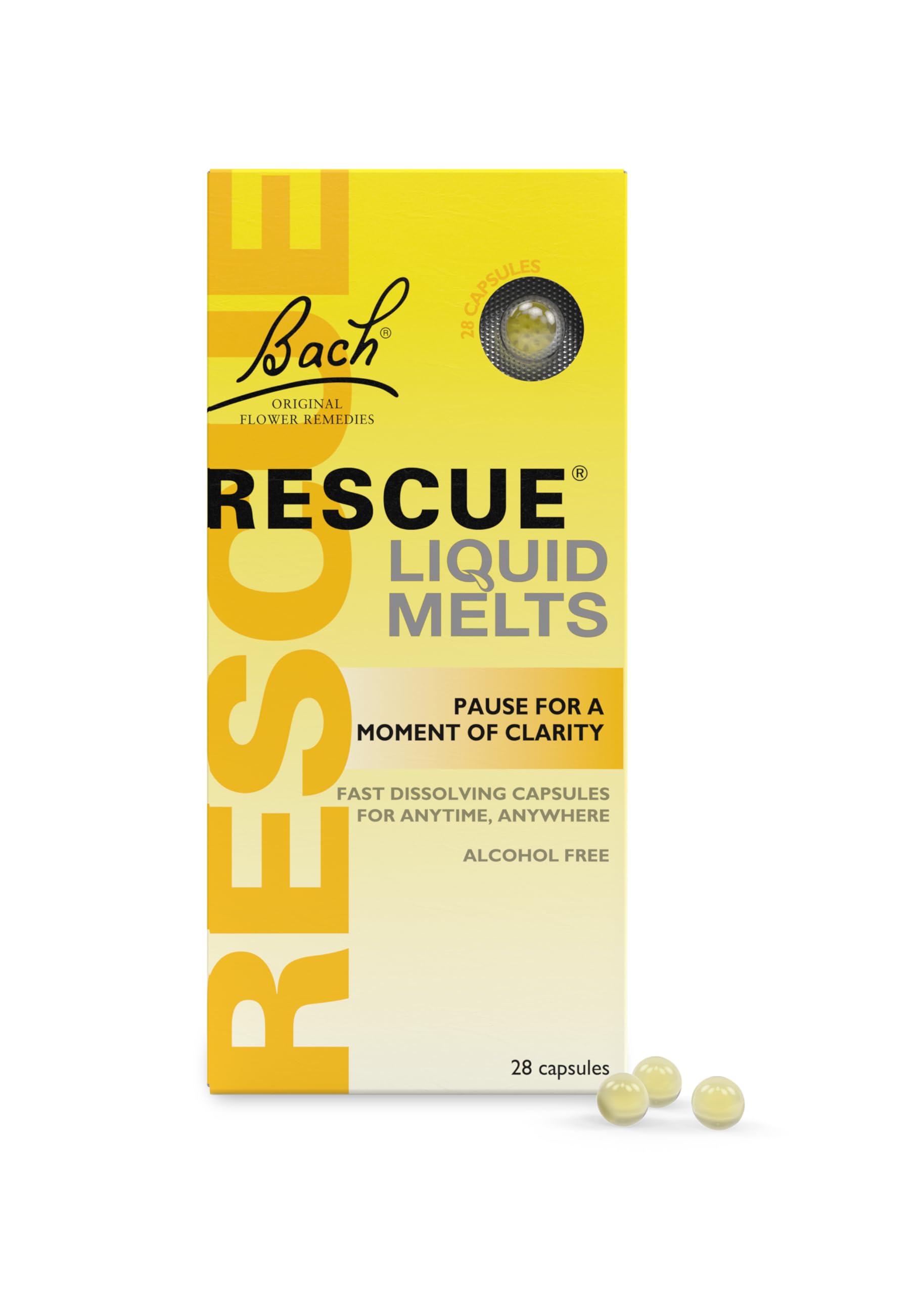 Rescue® Night Liquid Melts | Natural Bedtime Support | Bach™ Original Flower Essences | 28 Fast-Dissolving Melts | Help Prepare for a Restful Sleep​