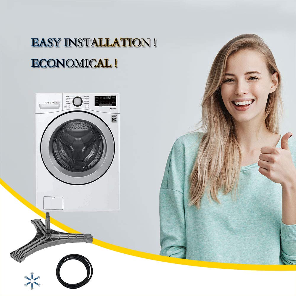 AMI PARTS DC97-15491A Flange Shaft Assembly&(6pcs) DC60-40137A Washing Machine Hex Bolt&DC69-00804A Washer Tub Seal Gasket Compatible with Washing Machine-Replaces 2077008 AP4203183 PS4213806