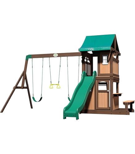 Outdoor Swing Backyard Discovery Skyfort II Cedar Wood Swing Set