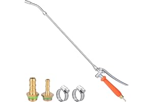 29" All Metal Sprayer Wand, 2 brass barbs match 3/8'' & 1/4'' hoses, Adjustable Stainless Steel Replacement Garden Sprayer Wa