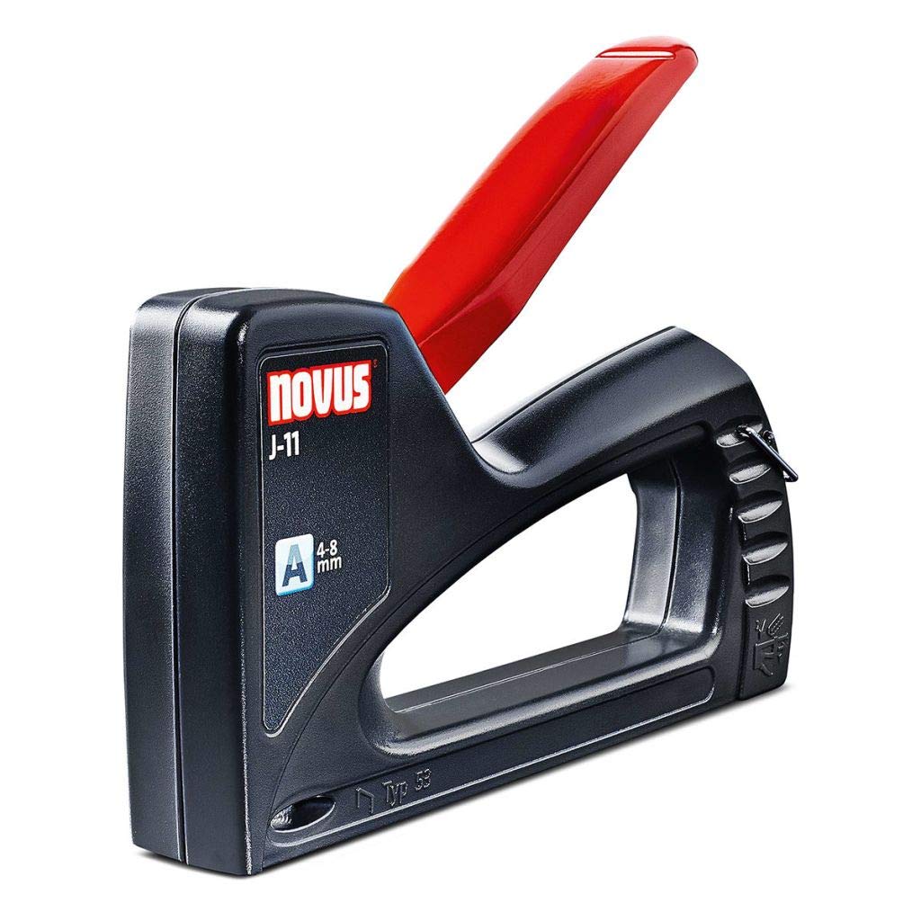 Novus Hand Tacker J-11 - ABS Plastic Staple Gun - Small & Lightweight for DIY and Crafting - For Type A 53 Staples 4-8 mm