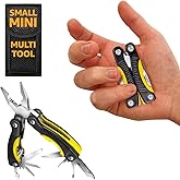 Mini Multitool Knife 12 in 1 Small Pocket Multi Tool with Knife and Pliers - Best Small Multi Purpose All in One Utility for Men &amp; Women - File Handle &amp; Gear Accessory for EDC Work Camping Hiking 2229