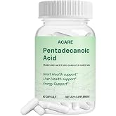 Pentadecanoic Acid, Pentadecanoic Acid Formula Supplement, Sourced from High-Altitude Sheep Milk, 60 Capsules