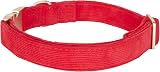 YUDOTE Ultra-soft Corduroy Dog Collar Small Red Cotton view 8