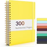 Forvencer Lined Spiral Journal Notebook with 300 Numbered Pages, B5 | College Ruled Thick Journals for Writing with 100GSM Pa