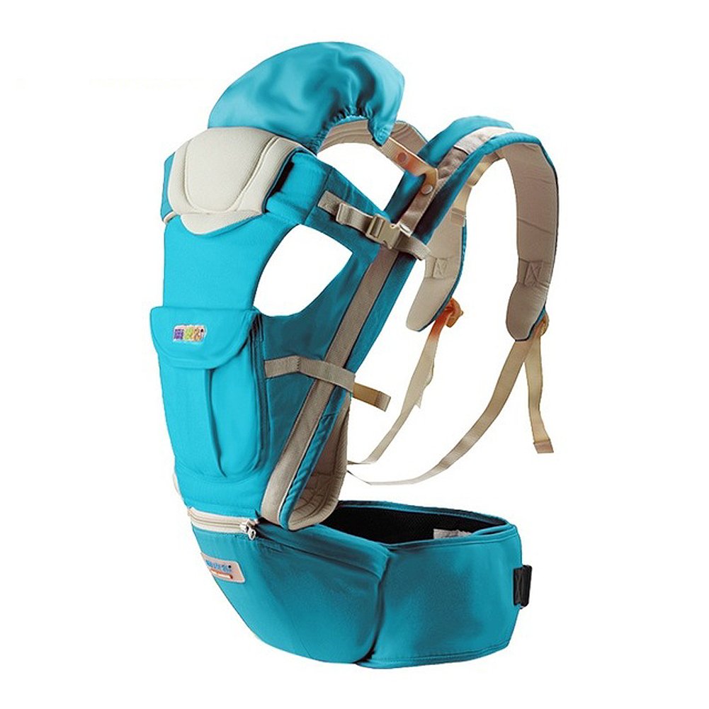 Multifonctions Porte-bébé Portage Porte-bébé Ventre hanches Porte-bébé dorsal différentes positions Turquoise Porter