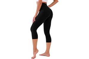CHANAN High Waisted Leggings for Women No See Through Tummy Control Buttery Soft Capri Yoga Pants for Workout Athletic