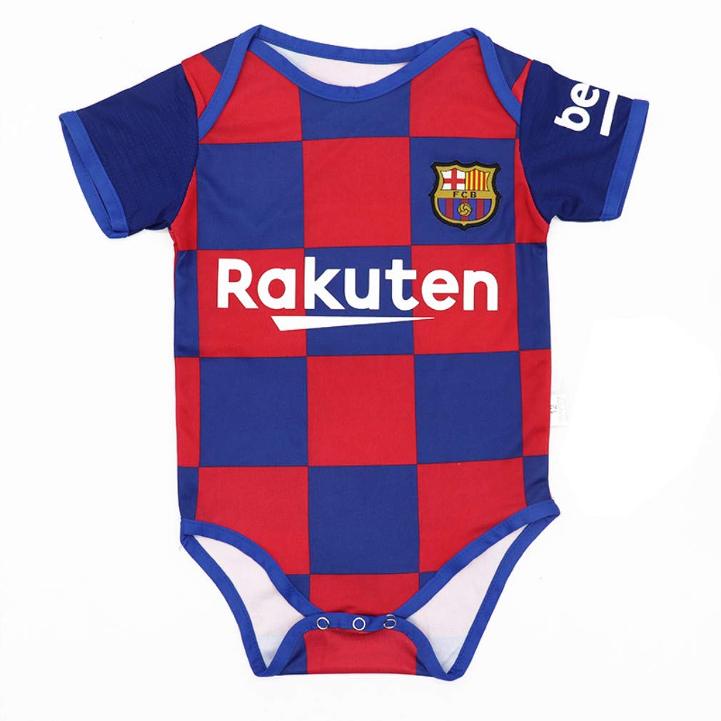 FOOT-ACC Fc Barcelona #10 Messi Soccer Club Cotton Bobysuit Onesie Baby Suit for Romper Infant & Toddler