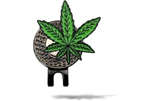 MULLIGAN HOOLIGAN Marijuana Leaf Golf Ball Marker + Magnetic Hat Clip, Unique Golf Gift, Premium Quality, The Best Gift for Your Favorite Golfer, Golf Accessories for Any Occasions