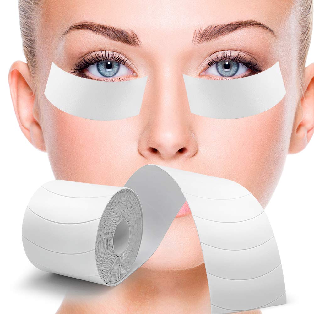 Uueeyee 110 PCS Foam Eye Pads for Eyelash Extensions Pre Cut Medical Foam Tape Under Eye Pads Nose Pad Beauty Tools Lint Free Hypoallergenic No Latex Waterproof