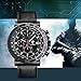 LIEBIG Men's Analog Quartz Watches Chronograph 50M Water Resistant with Black Leather Military Style Wrist Watch